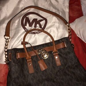 Michael Kors “MK” large brown purse 👜